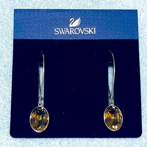 Swarovski Puzzle Pierced Earrings - Greige